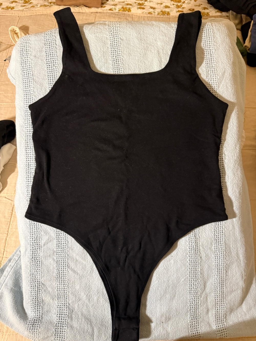 a new day Black Square Neck Bodysuit